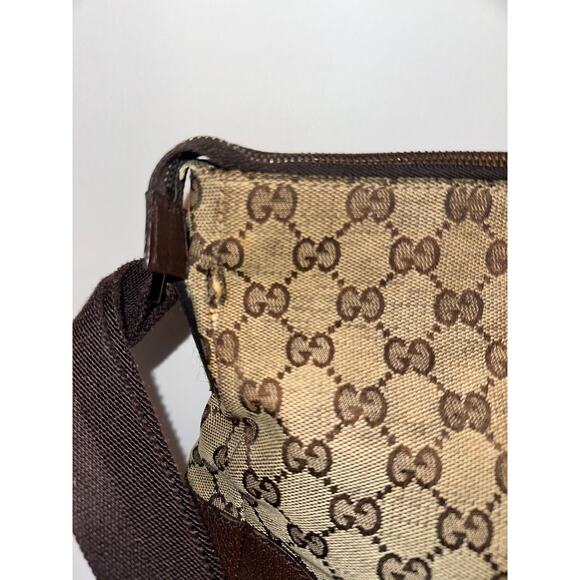 Gucci GG Monogram Canvas Leather Shoulder Bag Made in Italy Authentic Pre-Owned - Picture 14 of 14